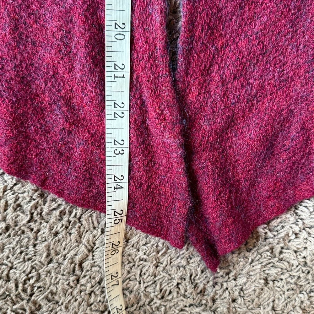 Eileen Fisher Cranberry Red Lightweight Wool/Mohair Open Cardigan Size Small - Picture 8 of 10